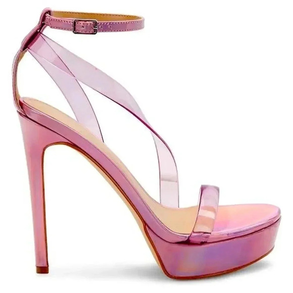 NWOT Guess Metallic Strappy Sandals - Picture 1 of 7